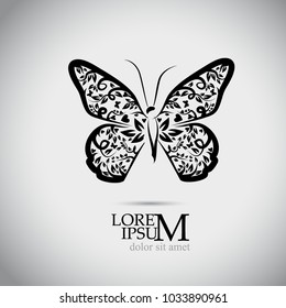 Abstract graceful butterfly