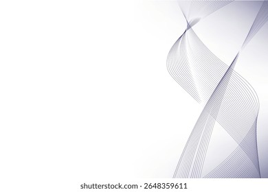 Um abstrato gracioso fluindo curvas sobre fundo branco com elementos de gradiente suave, Este conteúdo foi criado usando ferramentas de desenho vetorial e software, não gerado pela AI