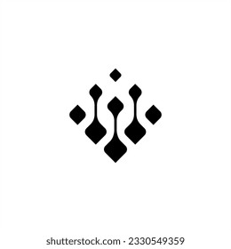abstract gradation square pixel logo vector concept