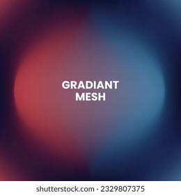 Abstract gradiant mesh, red blue gradient on dark background, blurred background for technology corporate posters