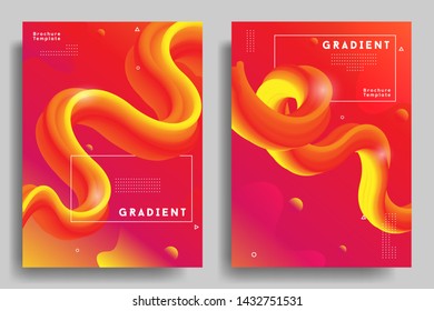 Abstract gradient, 3d flow and fluid background
