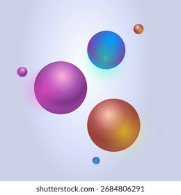 Design de esferas 3D de gradiente abstrato
