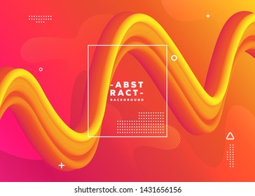 abstract gradient and 3d wave background