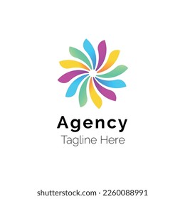 Abstract Gradient Agency Logo Design