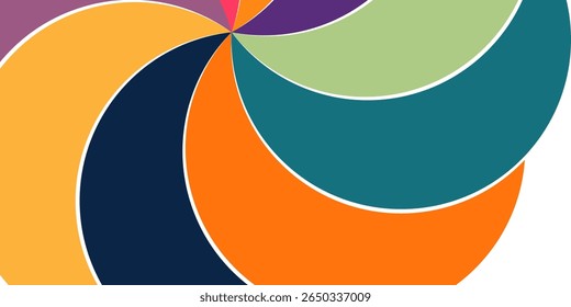 Abstractas gradiente de arte con círculos vibrantes superpuestos y texturas de colores llamativos