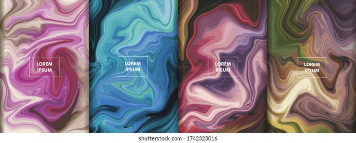 Abstrakte Gradientenbilder. Farbenfroher Hintergrund aus flüssigem Marmor. Flüssigfarben, kreative Textur