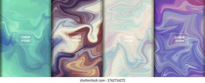 Abstract gradient artwork. Colorful liquid marble style background. Fluid inks creative texture