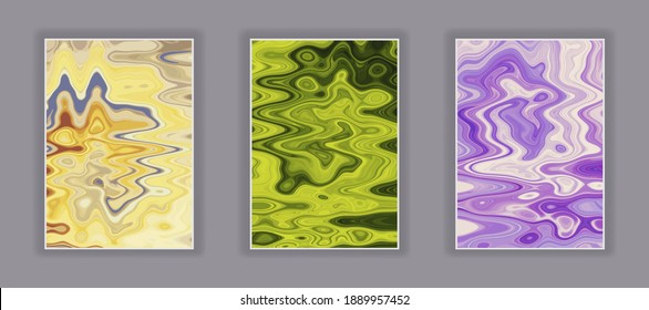 Abstrakte Farbverlauf-Kunstwerke. Farbiger Hintergrund aus flüssigem Marmor. Fluid Tinte kreative Textur