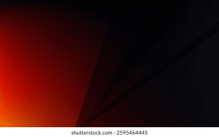 Abstract gradient backdrop with geometric lines, evoking a sense of modern dynamism and energetic contrast between deep reds and mysterious blacks