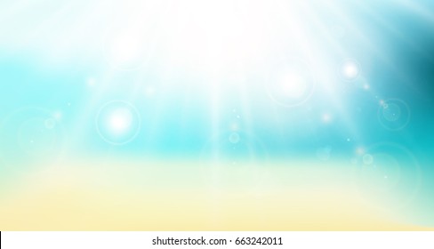 abstract gradient backdrop. panorama beach sea and sunlight. sunny vector background travel poster.