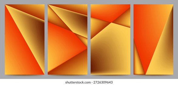 abstract gradient backgroud set design trendy
