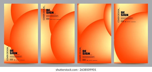 abstract gradient background aesthetic set