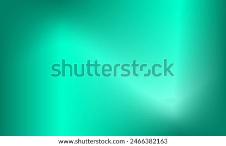 Abstract gradient background of aqua green color. Beautiful neon light shape composition illustration