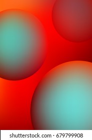 Abstract gradient background with ball, vector.