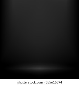 Abstract gradient background. Black white faded stage, spotlights. Theater studio, scene illumination. Magic, bright, transparent light effects. Vector illustration for your design and business.