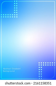 Abstrakter Farbverlauf-Hintergrund, blauer Farbton von hellblau bis dunkelblau und Punktlinien an der Ecke