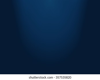 Abstract gradient background. Blue faded stage, spotlights. Theater studio, scene illumination. Magic, bright, transparent gradient light effects. Vector illustration for your design and business.