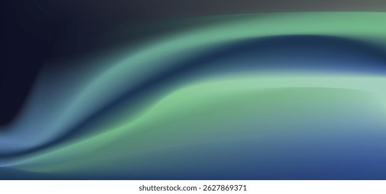 Abstract gradient background with blue, purple, and yellow color waves. Abstract aurora concept background design. Vector Illustration.
