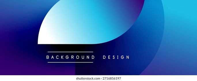 Fondo de gradiente Abstractas. Los tonos azules y morados se mezclan suavemente. Diseño minimalista con Elementos de texto debajo de la forma central. Estética moderna.