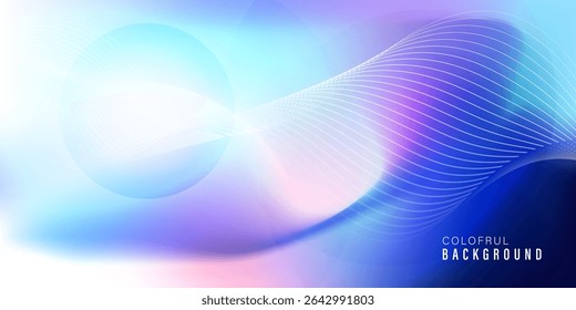 Gradiente abstrato fundo gradiente azul com linhas brilhantes wave.Modern fundo minimalista. Para modelos de negócios, anúncios de capa, site etc. Ilustração vetorial eps 10