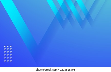 Fondo de gradiente abstracto en tonos azules con triángulos. Ilustración vectorial. Conceptos de tecnología e innovación