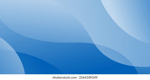 Abstract gradient background with Blue wave and white shadow color. Vector illustration