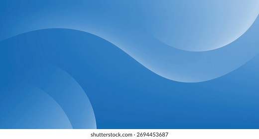 Abstract gradient background with Blue wave and white shadow color. 