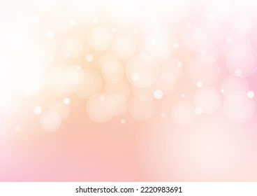 Abstract gradient background, bokeh light on pink and yellow pastel gradient color background vector illustration for backdrop, poster, website banner.