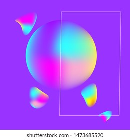 Abstract gradient background with circle shapes Vector 