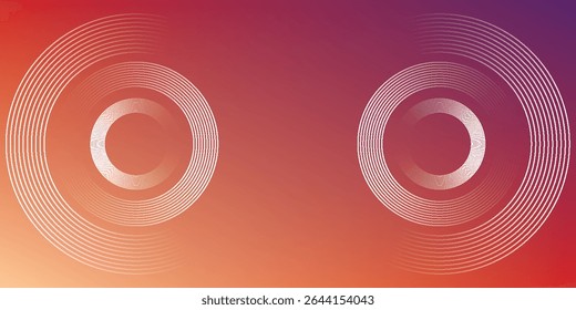 Abstract Gradient Background with Circular Lines and Vibrant Colors