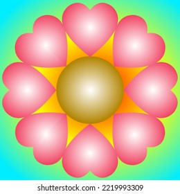 fondo de degradado abstracto colorido flores hermosas y hermosas, plantillas de flores, girasoles, flores y amor