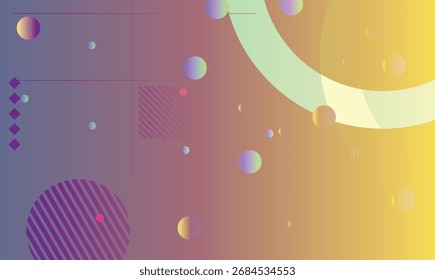 Fondo degradado Abstractas con círculos coloridos, Formas y puntos. Ilustración vectorial para su diseño. Eps10	