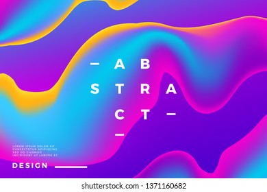 Abstract gradient background. Colorful fluid liquid shapes. Vector illustration.