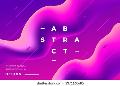 Abstract gradient background. Colorful fluid liquid shapes. Vector illustration.