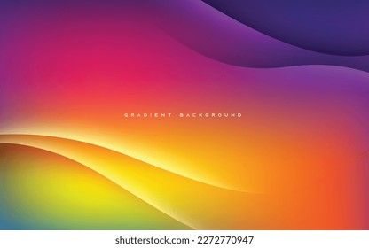 Abstract gradient background colorful wavy light shape