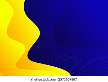 Abstract gradient background with contrasting yellow and blue tones