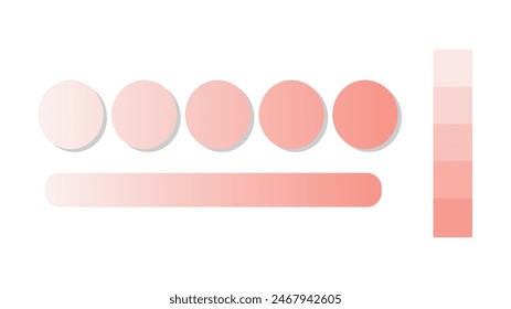 Abstrakter Gradientenhintergrund mit Koralle, staubige Rose, Rosenquarz, Cremefarbenpalette. Abstrakte Darstellung mit Farbverlaufsverschleierung. Farbiger Verlauf. Vektorillustration