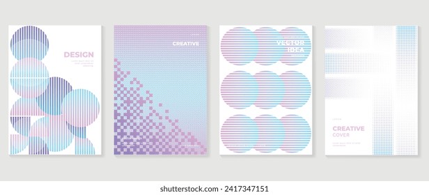 Abstract gradient background cover vector. Modern digital wallpaper with vibrant color, halftone. Futuristic landing page illustration for branding, commercial, advertising, web, poster.