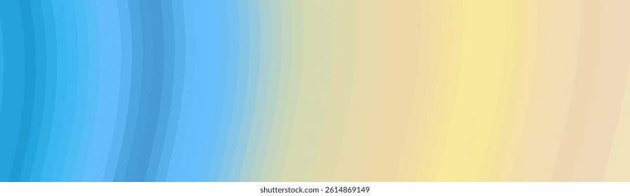Abstract gradient background with curved blue and yellow stripes