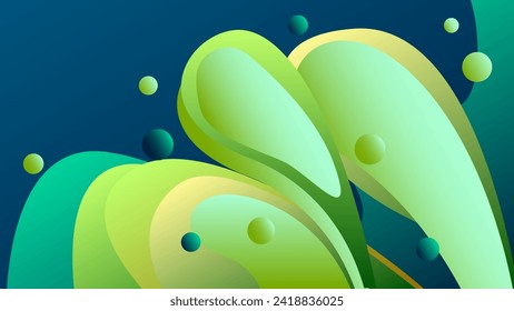 Abstract gradient background with curvy style design