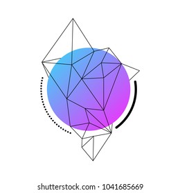 Abstract gradient background decorate with geometric shape, vector illustration