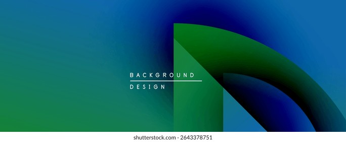 Projeto de fundo de gradiente abstrato. Tons azuis e verdes se misturam suavemente. O texto lê o design do plano de fundo centralizado na forma. Estética minimalista.