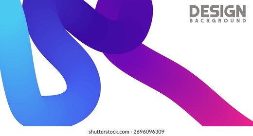 Abstract Gradient Background Design with Colorful Wavy Line Illustration