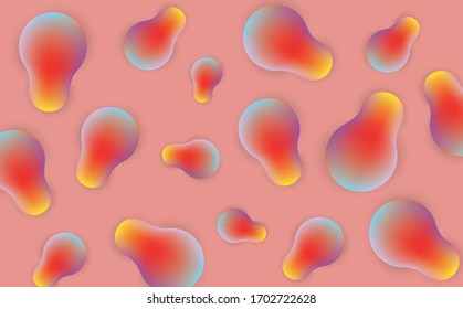 Abstract gradient background design - futuristic orange fluid style background. Abstract graphic elements