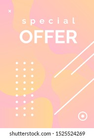 Abstract gradient background design. Modern trendy poster for business presentation, brand.  Trendy creative card, postcard, cover for sale, discount promo, email, newsletter layout
