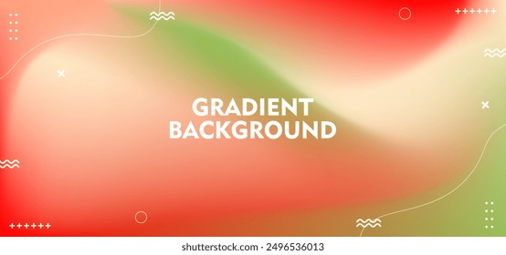 Abstract gradient background design with pink and green color tone, vector illustration.