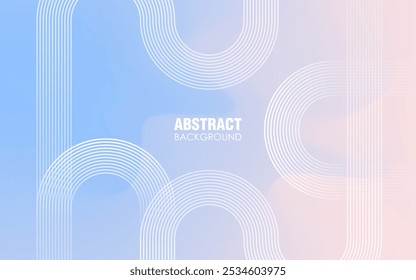 Abstract gradient background with dynamic circle lines