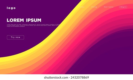 Abstract gradient background with dynamic wave.
