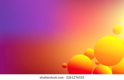 Abstract gradient background with element for design poster. Stylized circle art. Colorful shiny. Minimal geometric backdrop. Bright design texture. Dynamic shapes composition. Vector.