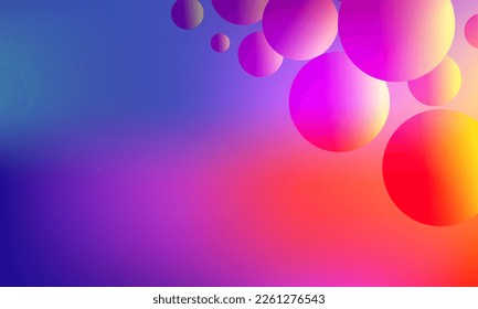 Abstract gradient background with element for design poster. Stylized circle art. Colorful shiny. Minimal geometric backdrop. Bright design texture. Dynamic shapes composition. Vector.